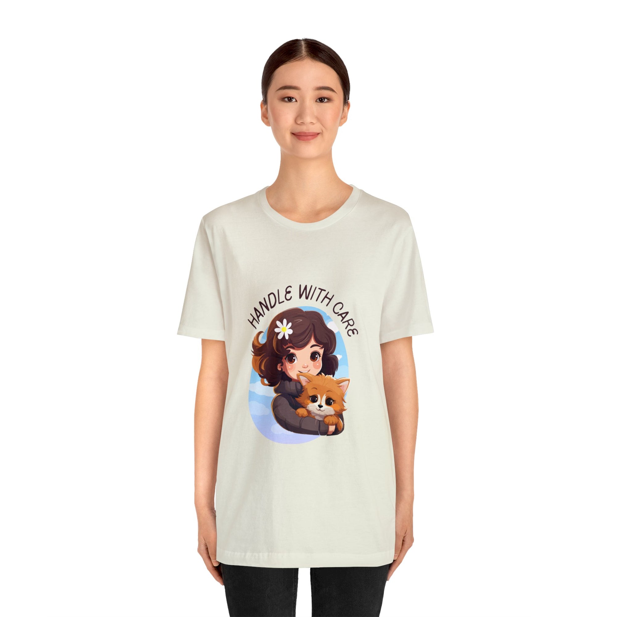 Handle With Care Customized Unisex Jersey Short Sleeve Tee
