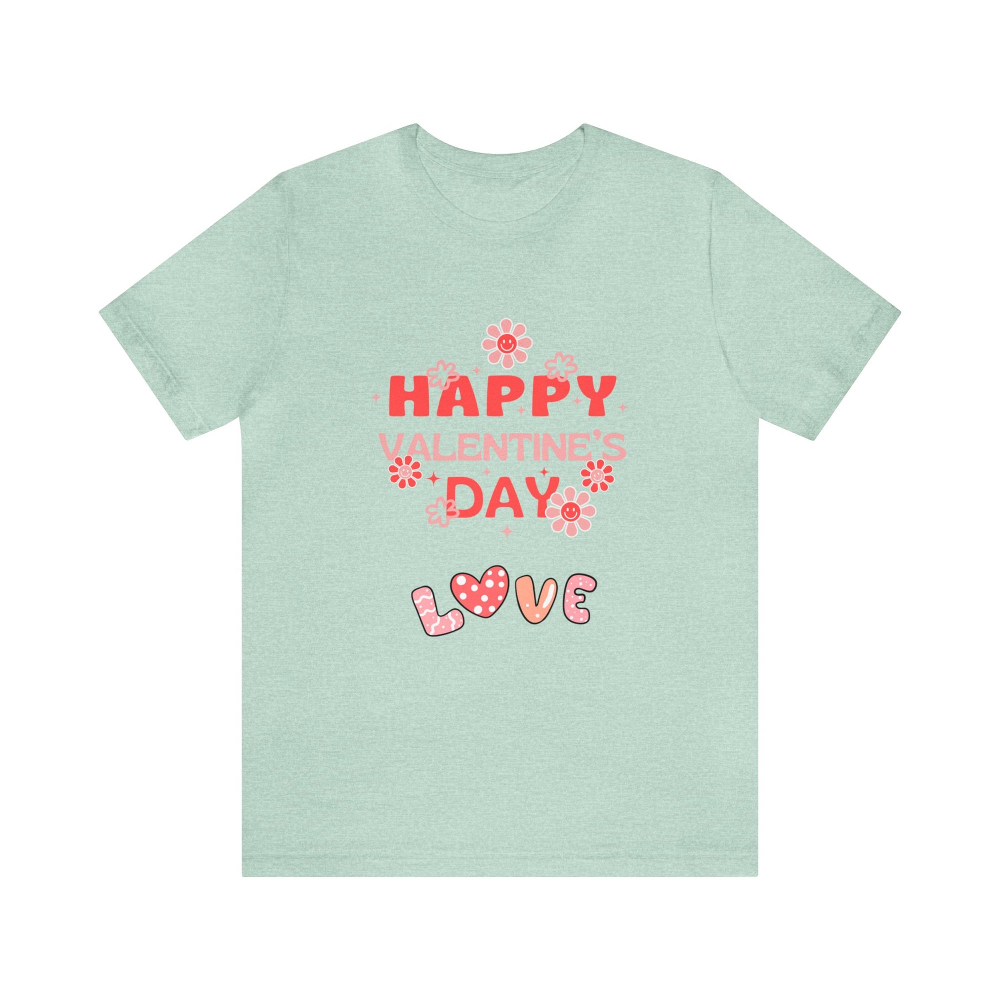 Happy Valentine Day Love Customized Unisex Jersey Short Sleeve Tee