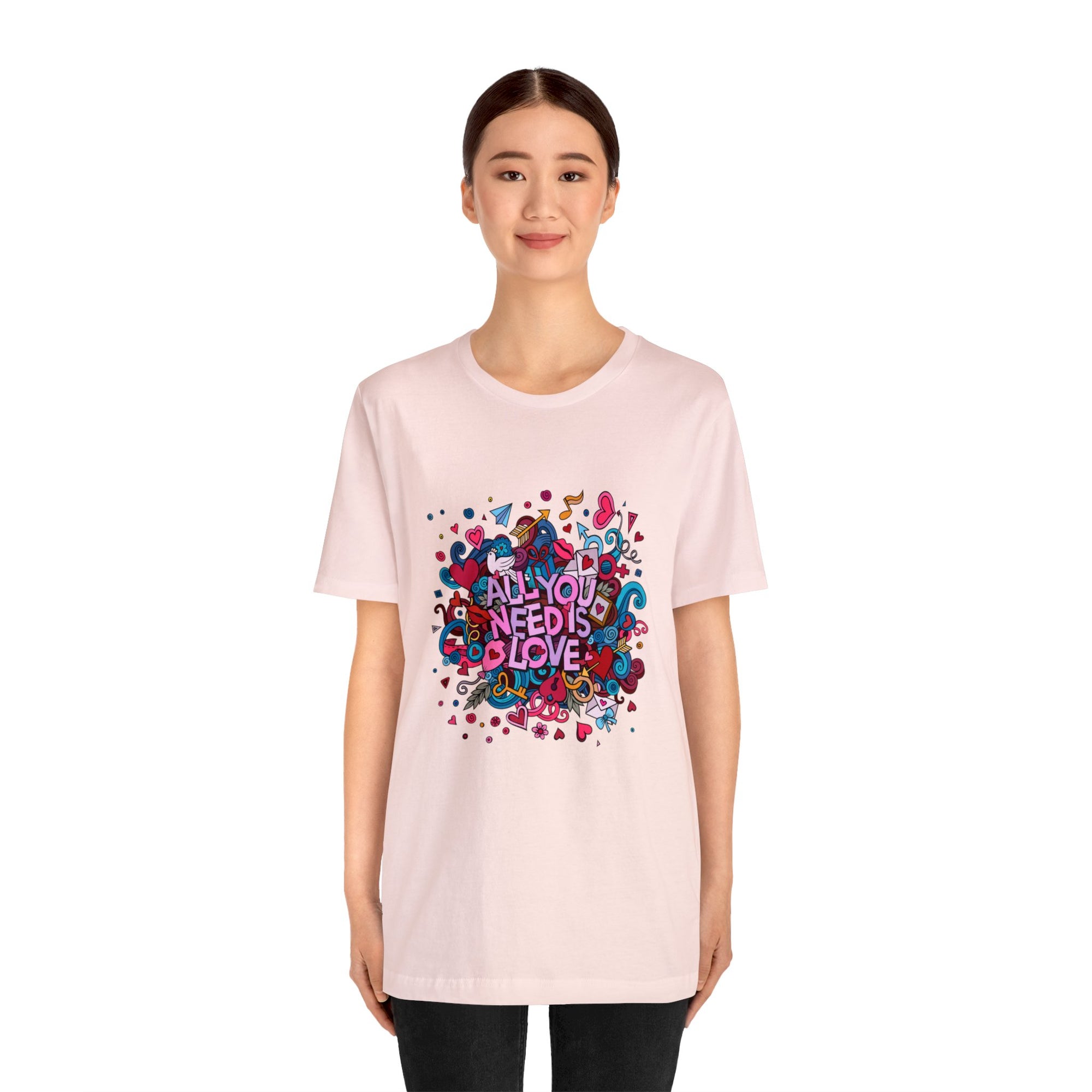 All You Need is Love Customized Unisex Jersey Short Sleeve Tee