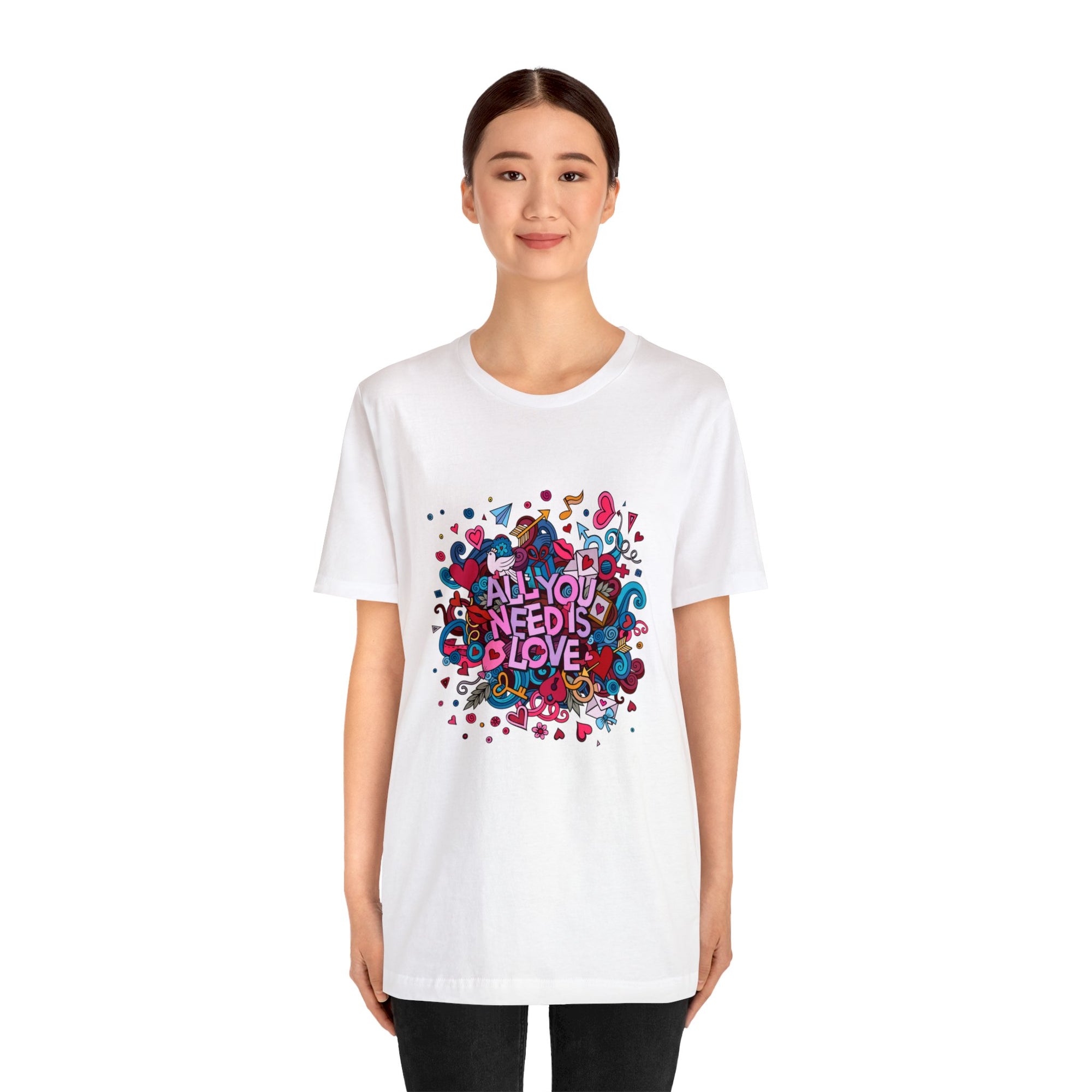 All You Need is Love Customized Unisex Jersey Short Sleeve Tee