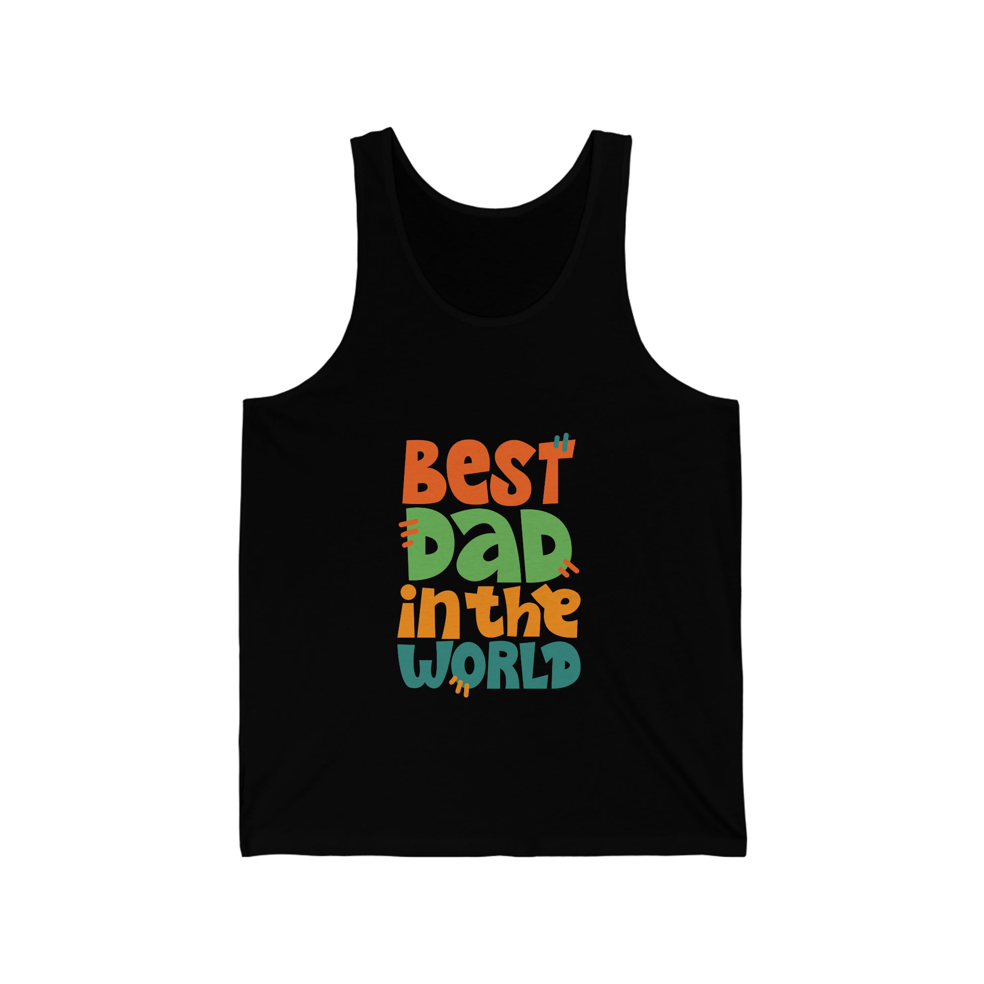 Best Dad in The World Customized Unisex Jersey Tank