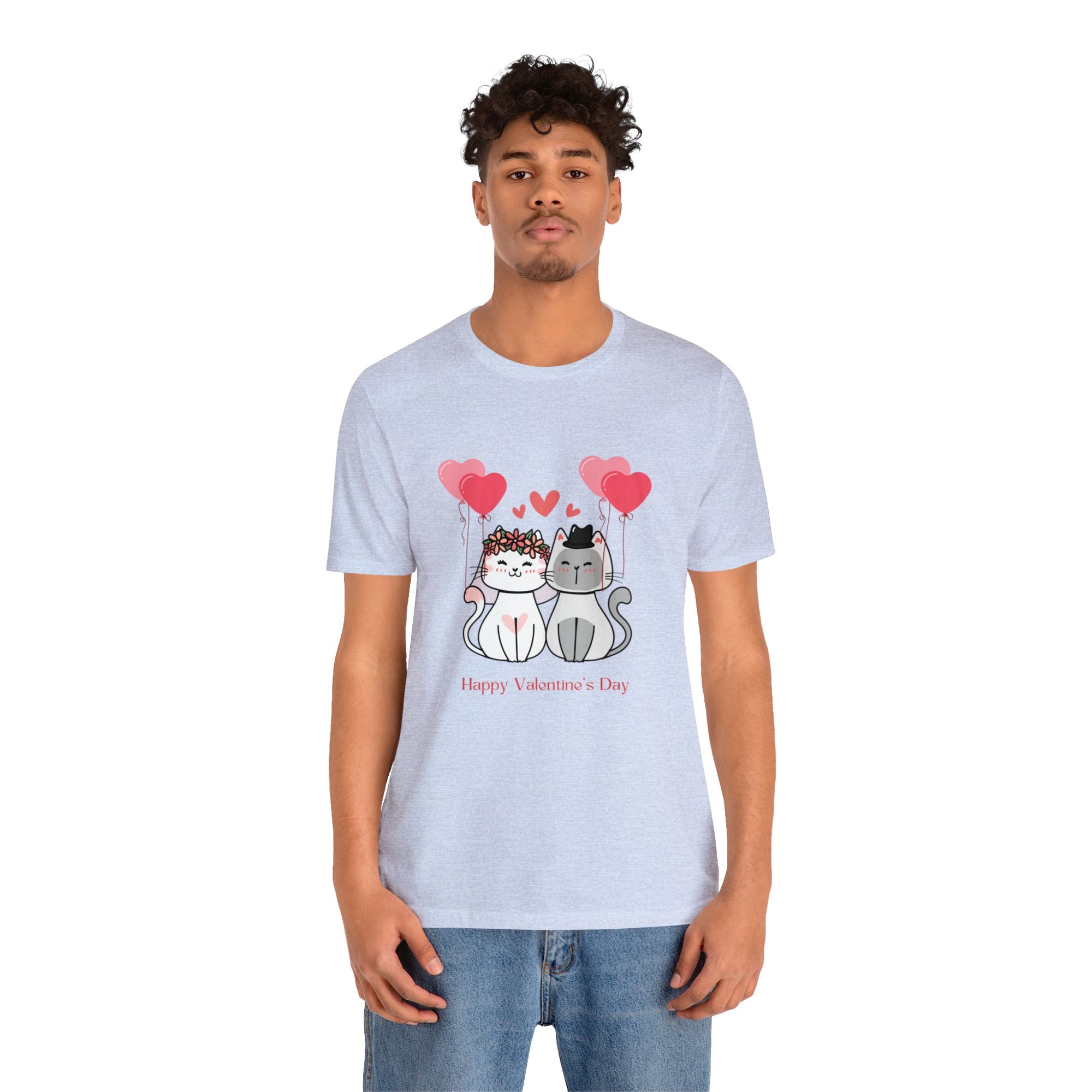 Happy Valentine's Day Customized Unisex Jersey Short Sleeve Tee