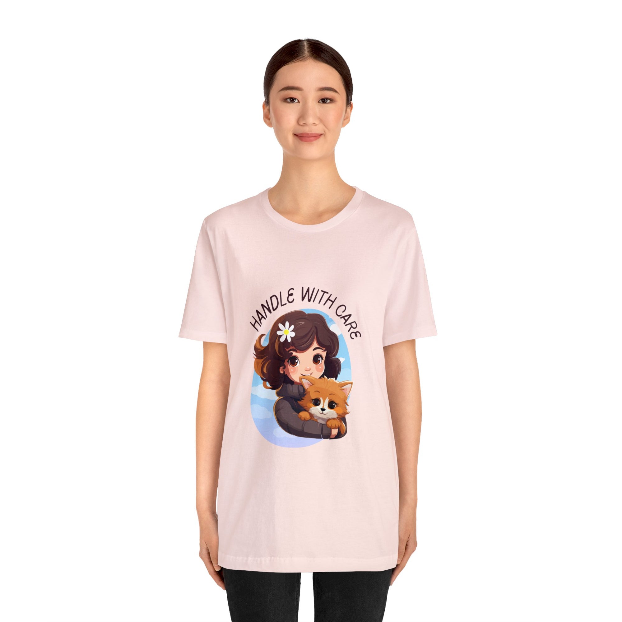 Handle With Care Customized Unisex Jersey Short Sleeve Tee