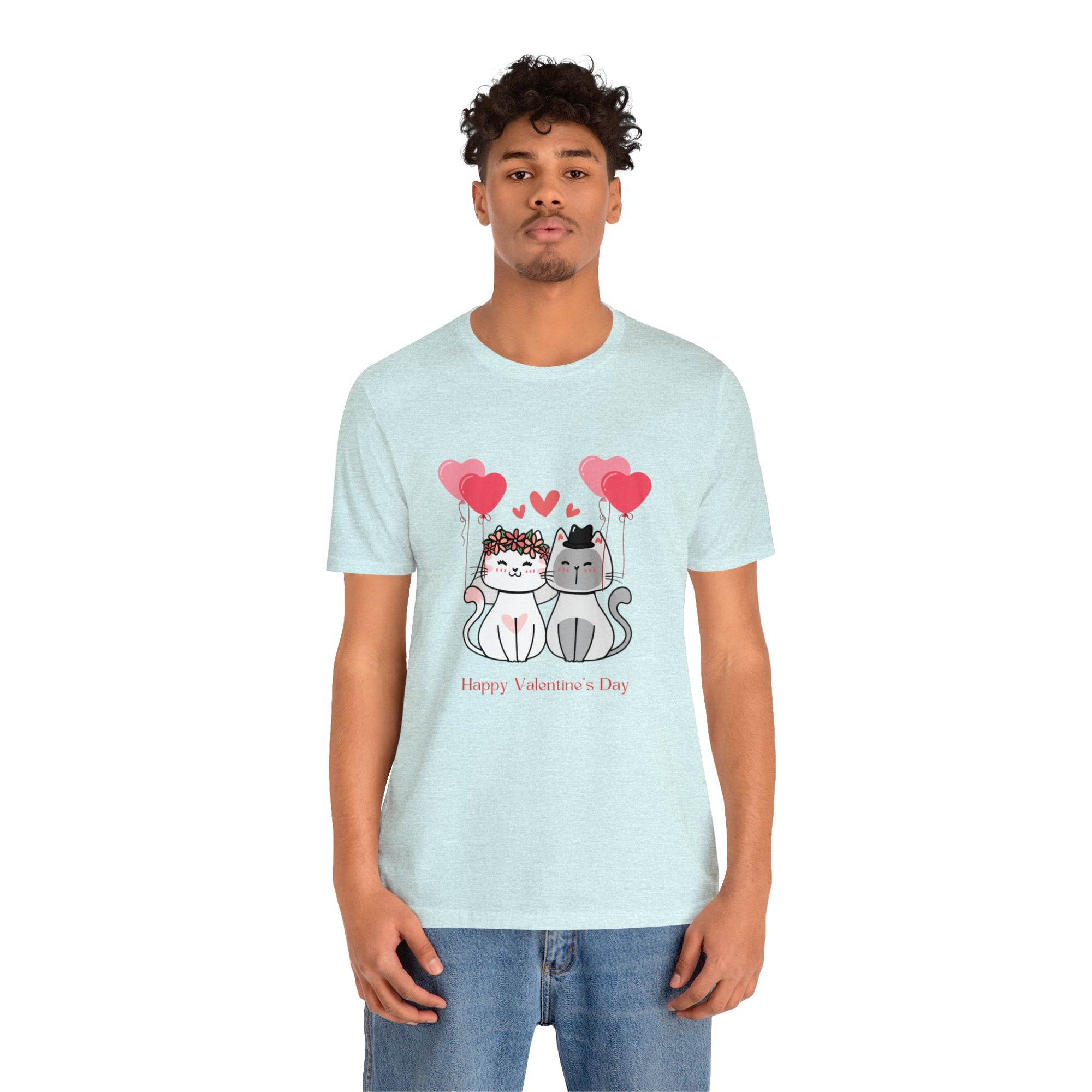 Happy Valentine's Day Customized Unisex Jersey Short Sleeve Tee