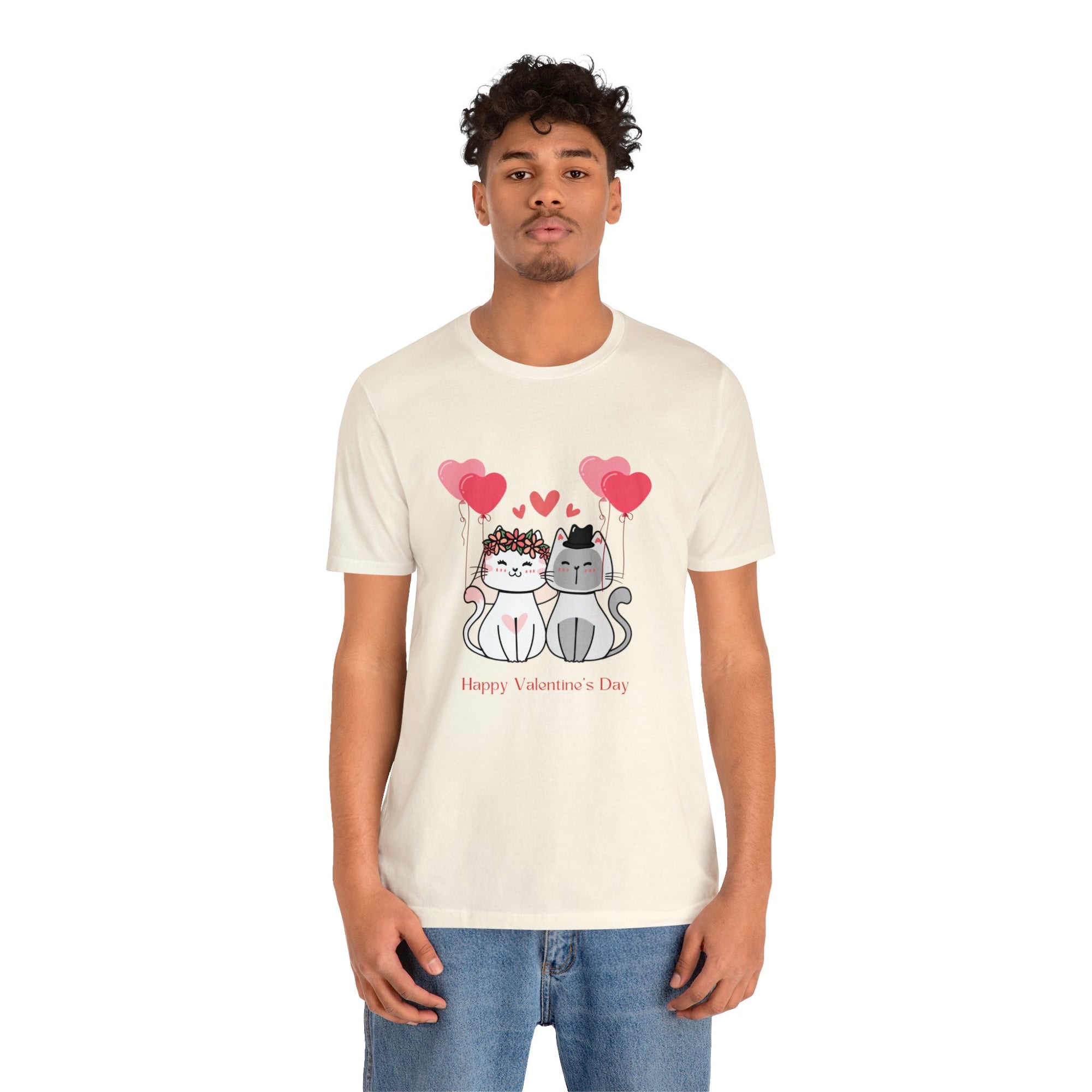 Happy Valentine's Day Customized Unisex Jersey Short Sleeve Tee