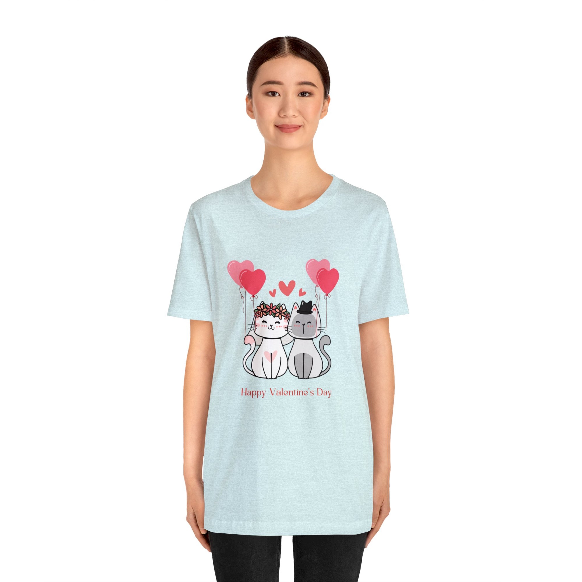 Happy Valentine's Day Customized Unisex Jersey Short Sleeve Tee
