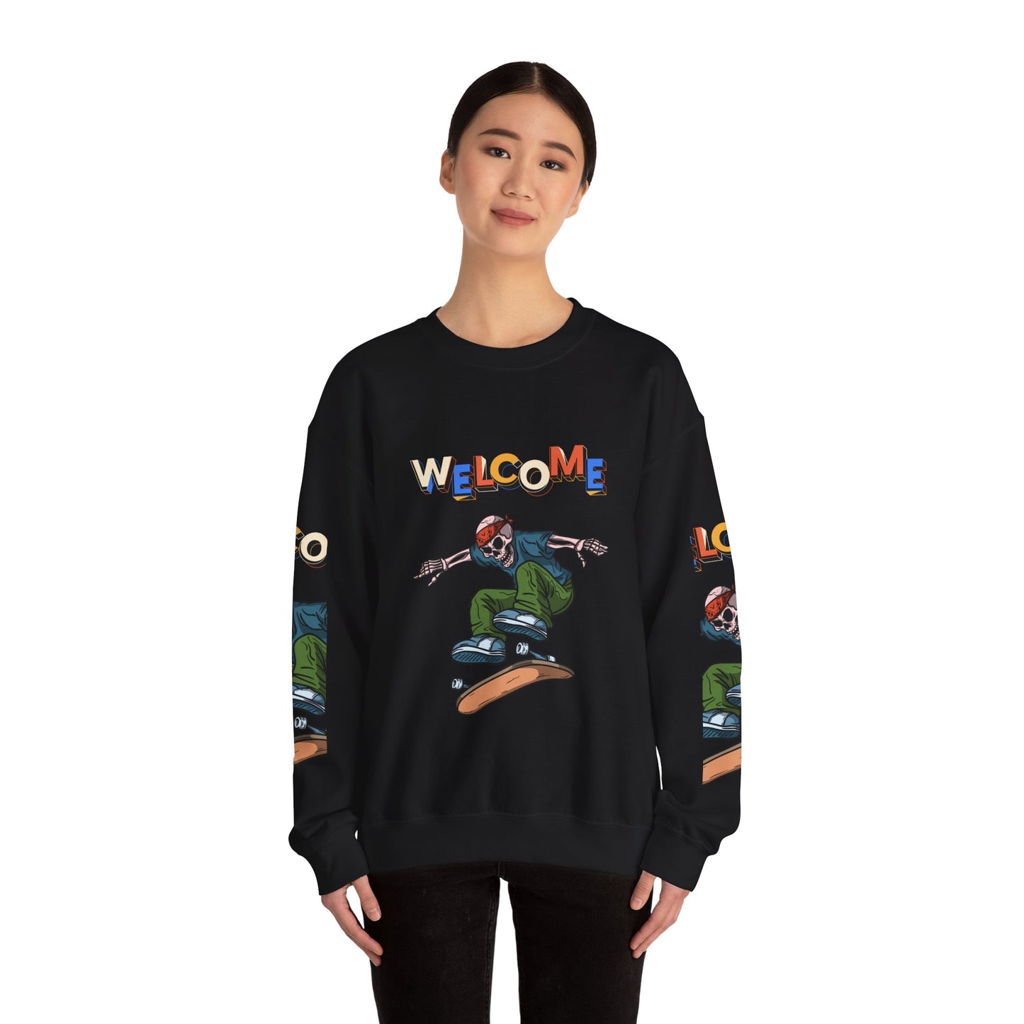 Welcome Skaters Customized Unisex Heavy Blend™ Crewneck Sweatshirt