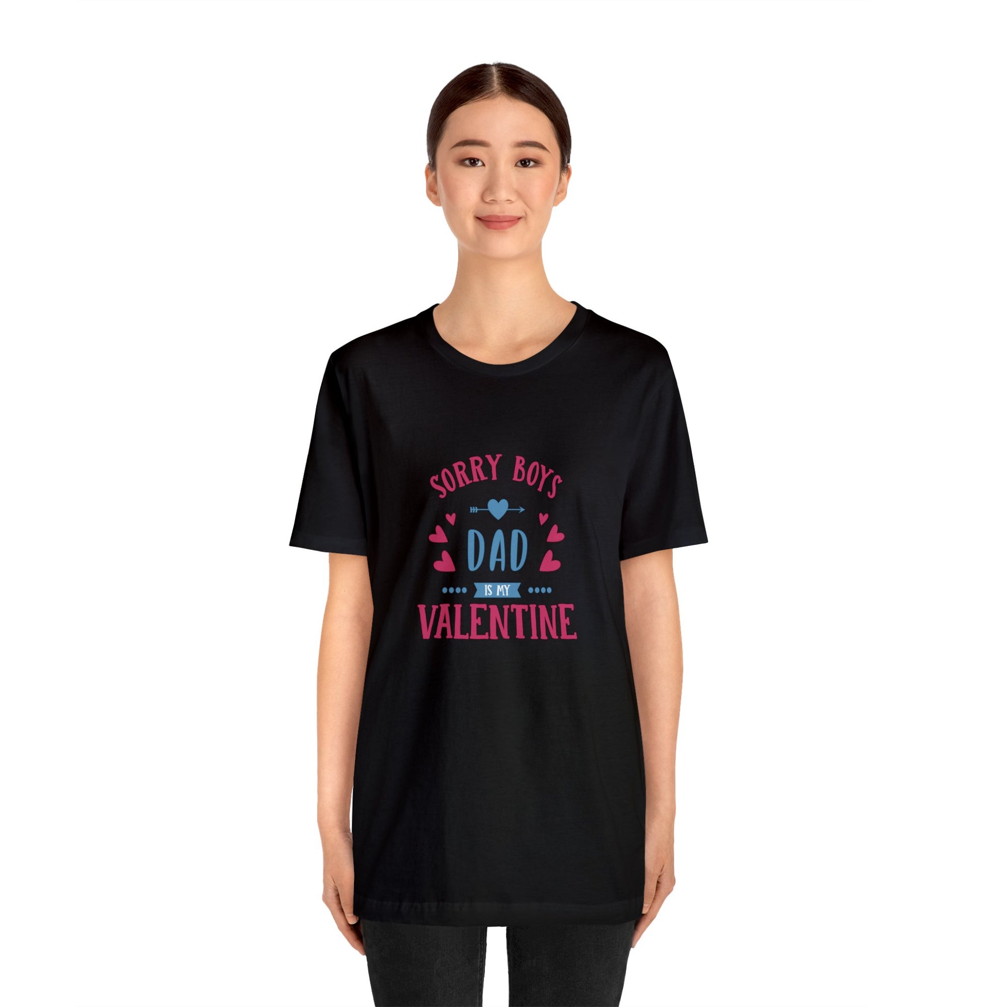 Dad is My Valentine Customized Unisex Jersey Short Sleeve Tee