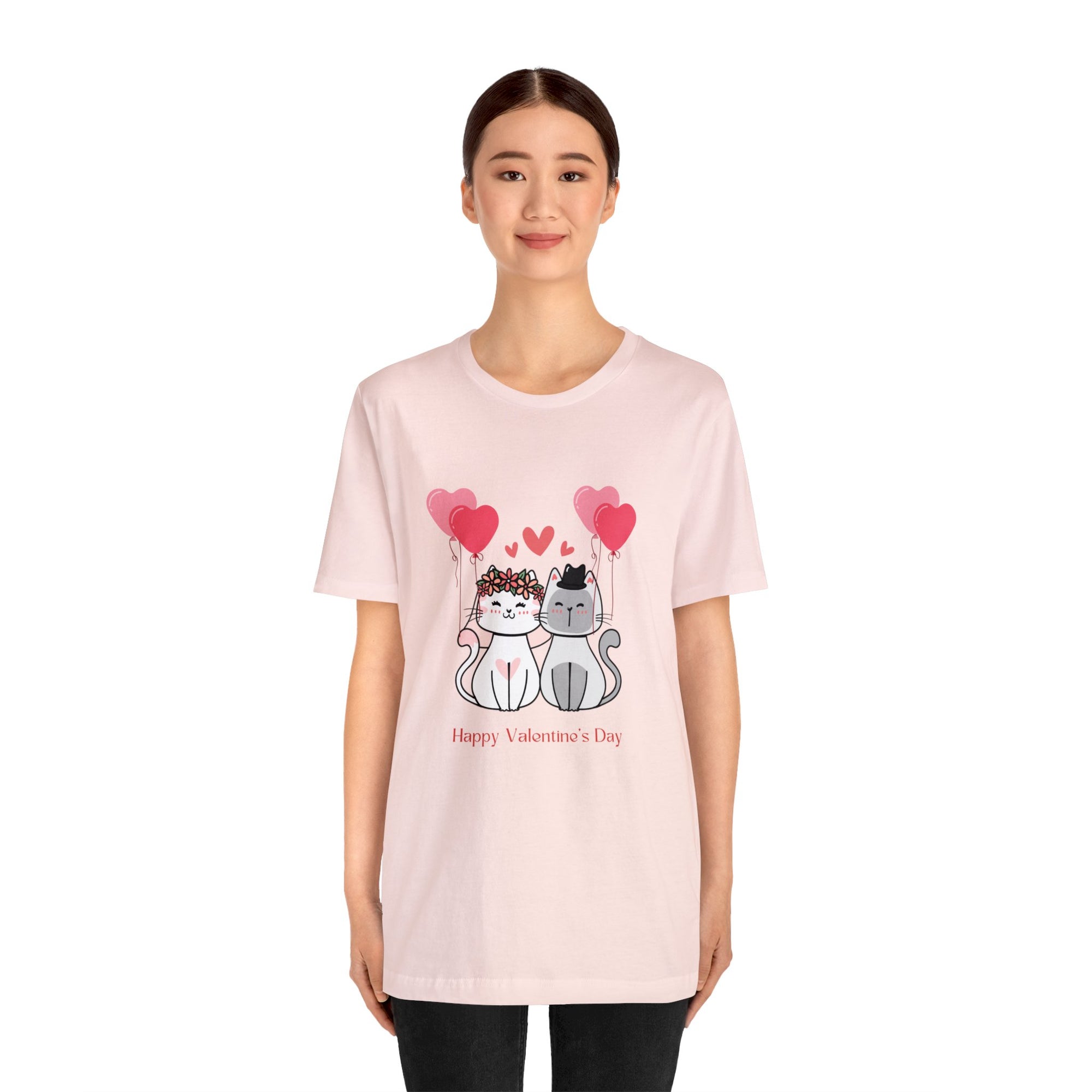Happy Valentine's Day Customized Unisex Jersey Short Sleeve Tee