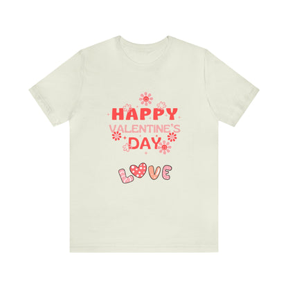 Happy Valentine Day Love Customized Unisex Jersey Short Sleeve Tee