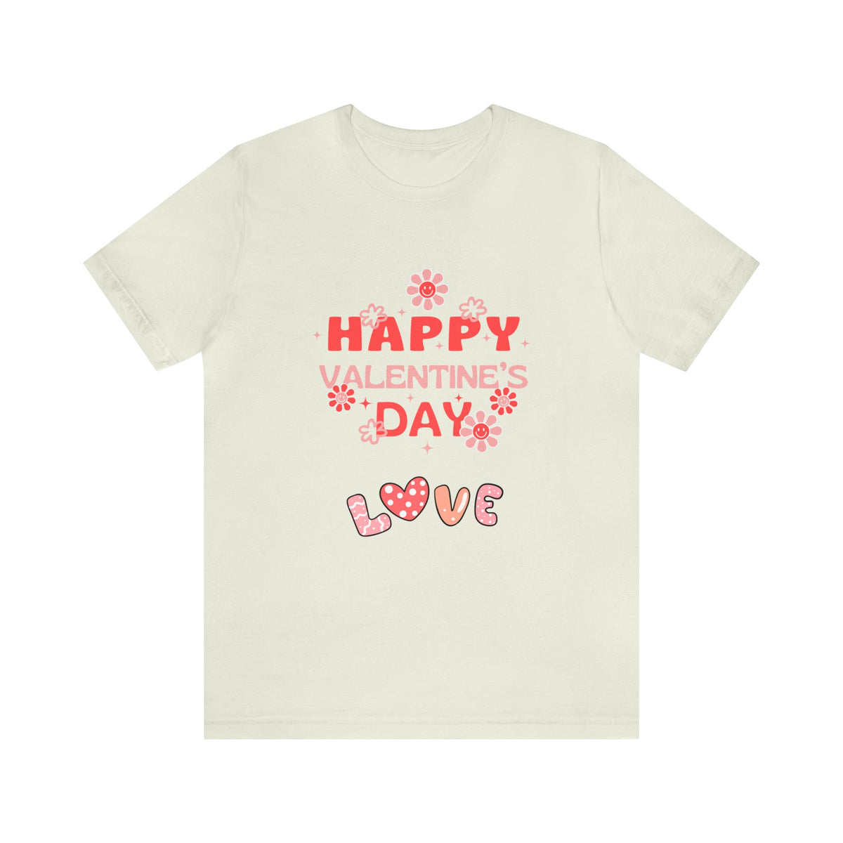 Happy Valentine Day Love Customized Unisex Jersey Short Sleeve Tee