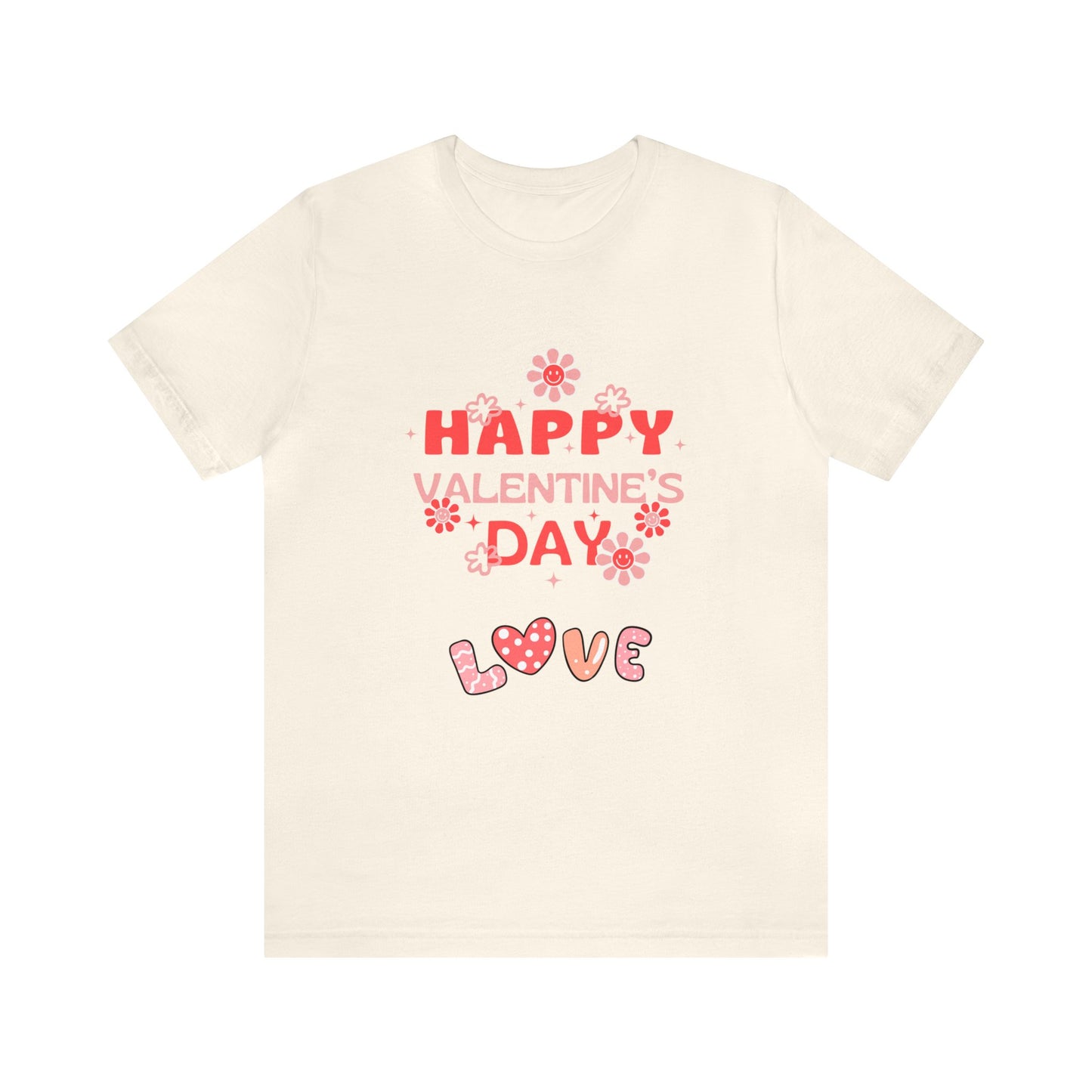 Happy Valentine Day Love Customized Unisex Jersey Short Sleeve Tee