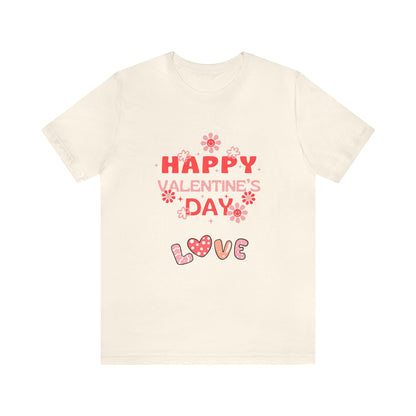 Happy Valentine Day Love Customized Unisex Jersey Short Sleeve Tee