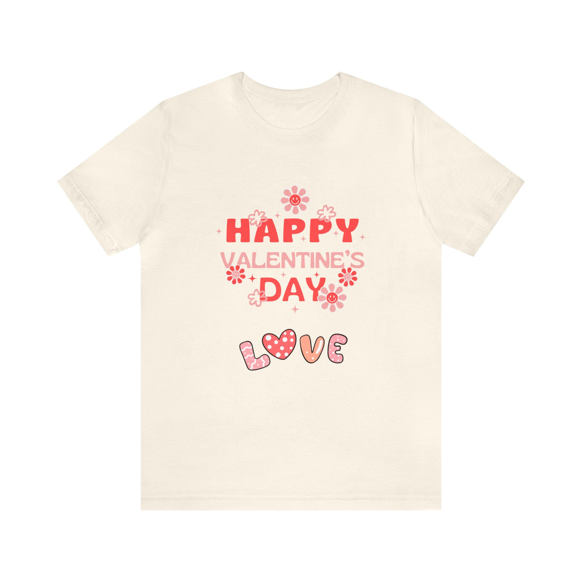 Happy Valentine Day Love Customized Unisex Jersey Short Sleeve Tee