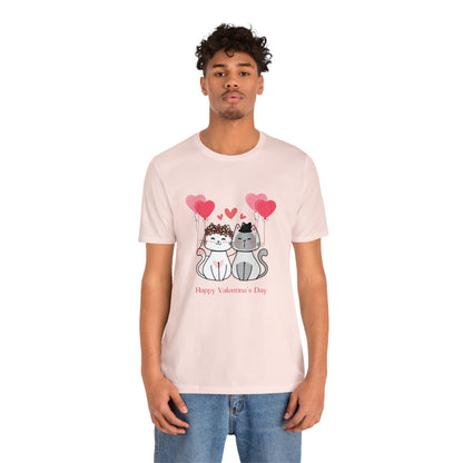 Happy Valentine's Day Customized Unisex Jersey Short Sleeve Tee