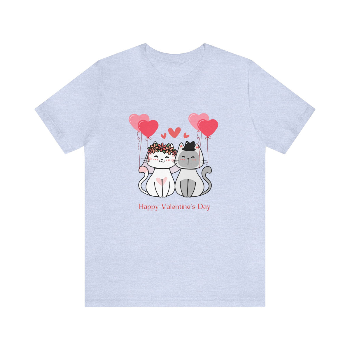 Happy Valentine&#39;s Day Customized Unisex Jersey Short Sleeve Tee