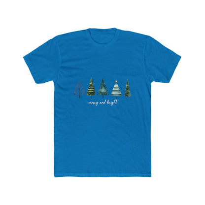 Minimal Christmas Trees Crew Tee — Holiday Forest Graphic T-Shirt