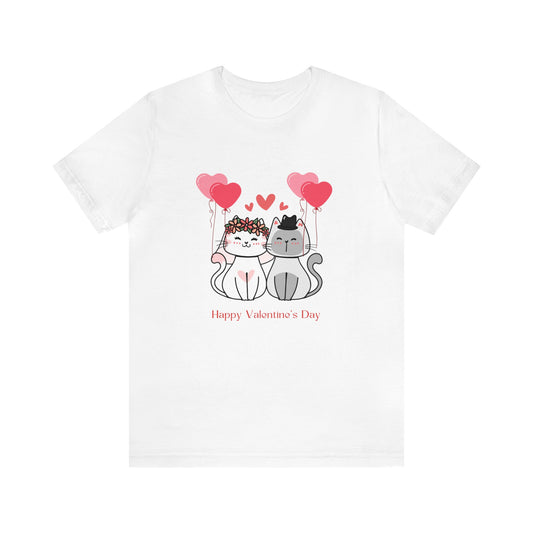 Happy Valentine's Day Customized Unisex Jersey Short Sleeve Tee