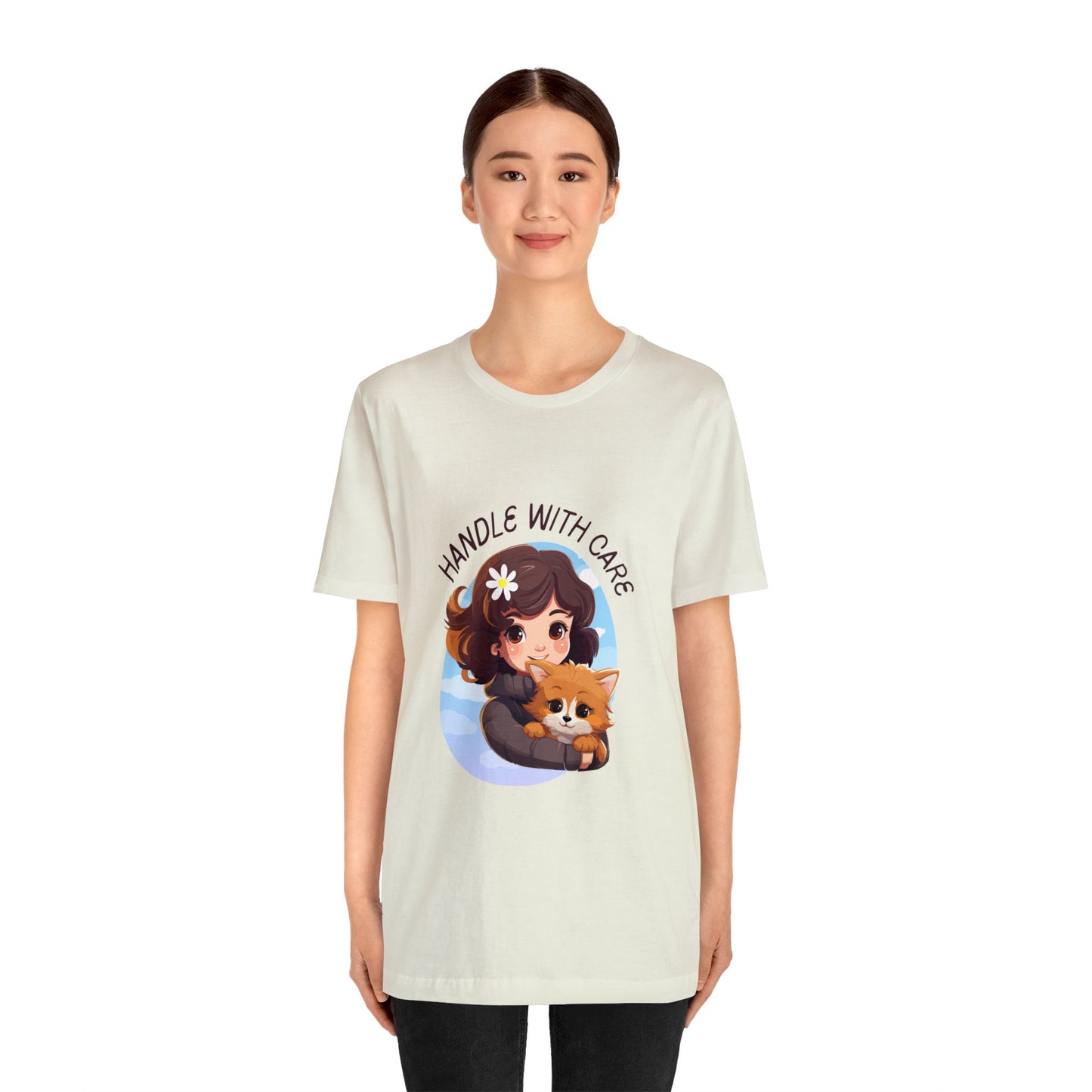 Handle With Care Customized Unisex Jersey Short Sleeve Tee