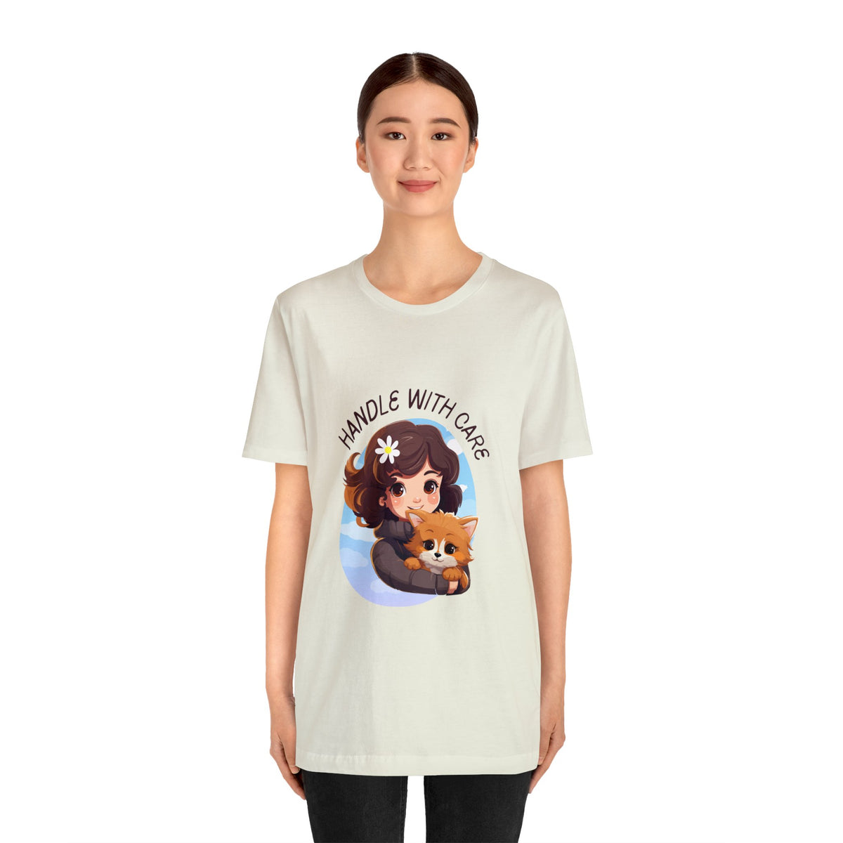 Handle With Care Customized Unisex Jersey Short Sleeve Tee