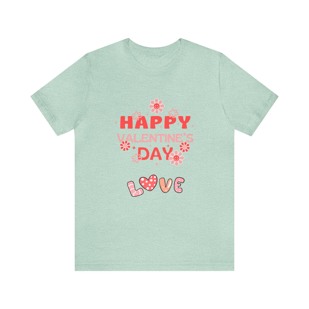 Happy Valentine Day Love Customized Unisex Jersey Short Sleeve Tee
