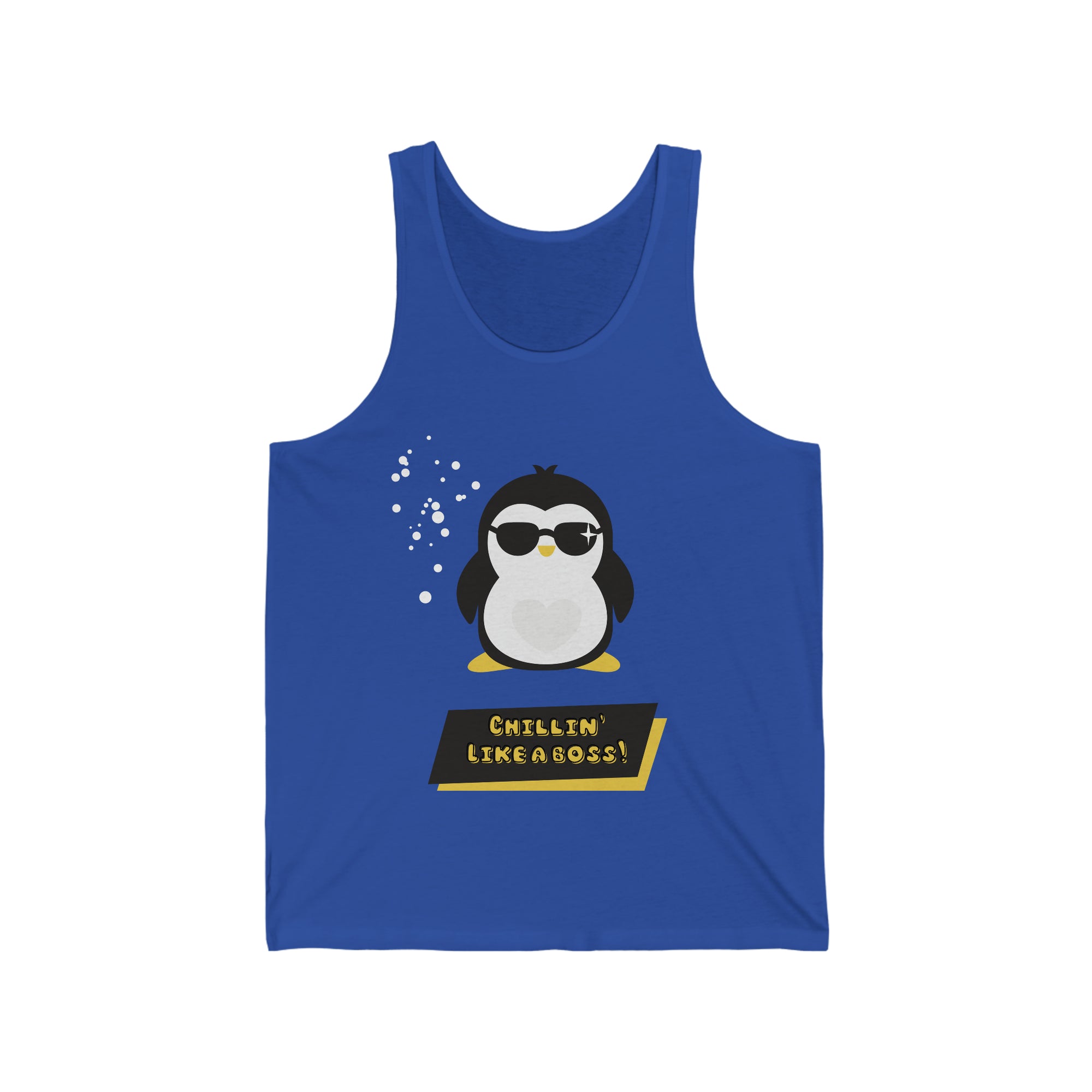 Chilling Like a Boss Customized Unisex Jersey Tank