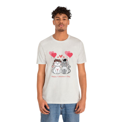Happy Valentine's Day Customized Unisex Jersey Short Sleeve Tee