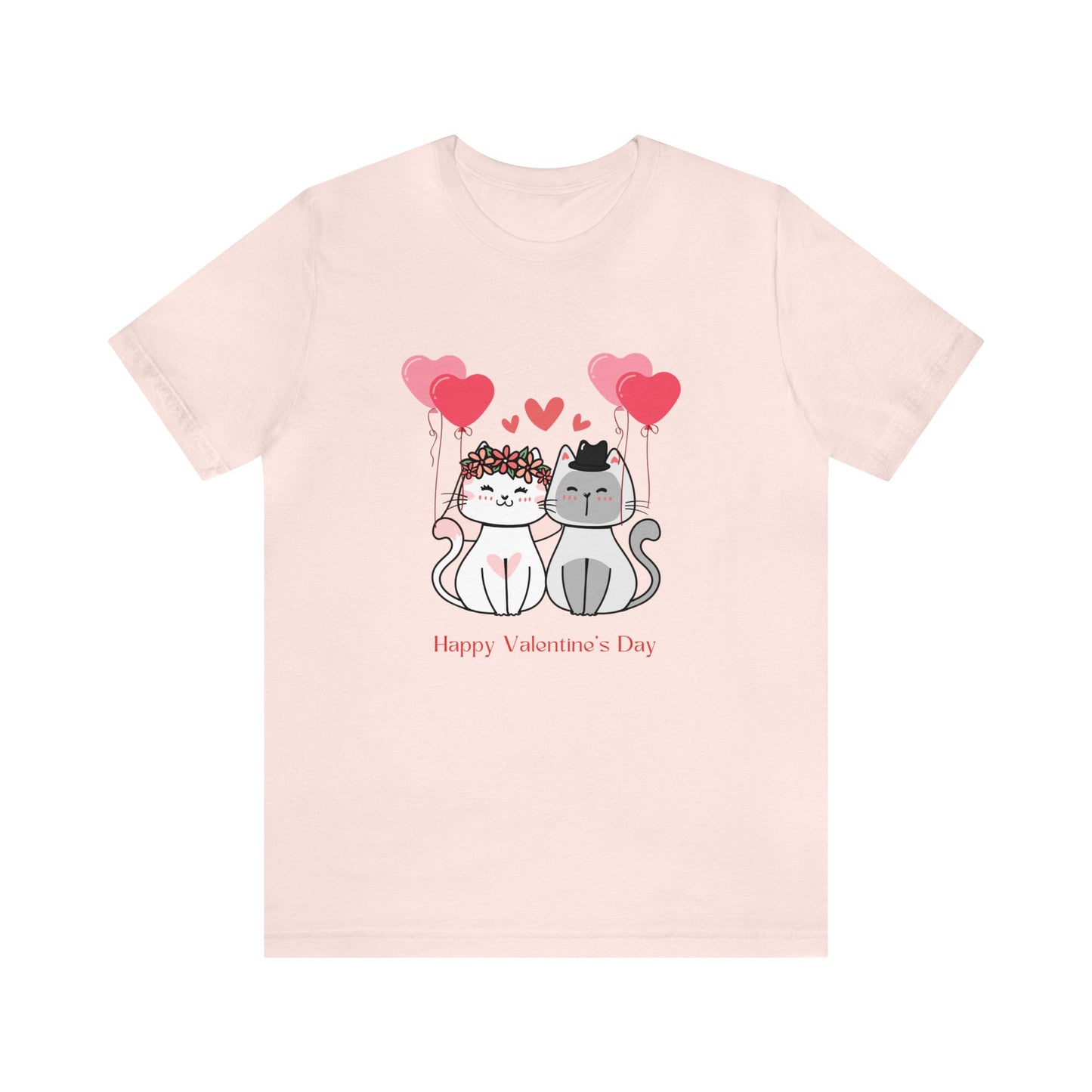 Happy Valentine's Day Customized Unisex Jersey Short Sleeve Tee