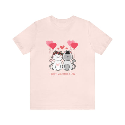 Happy Valentine's Day Customized Unisex Jersey Short Sleeve Tee