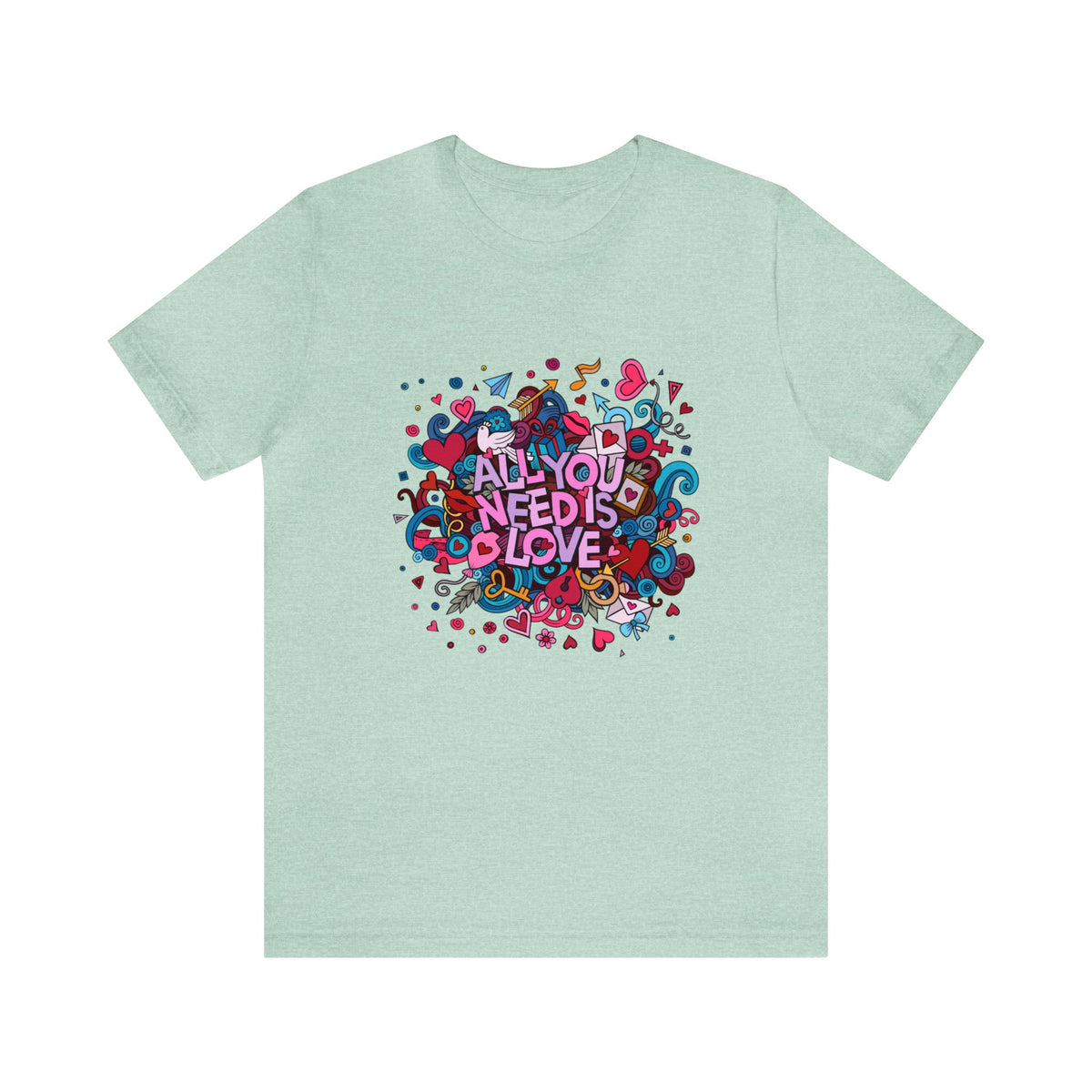 All You Need is Love Customized Unisex Jersey Short Sleeve Tee