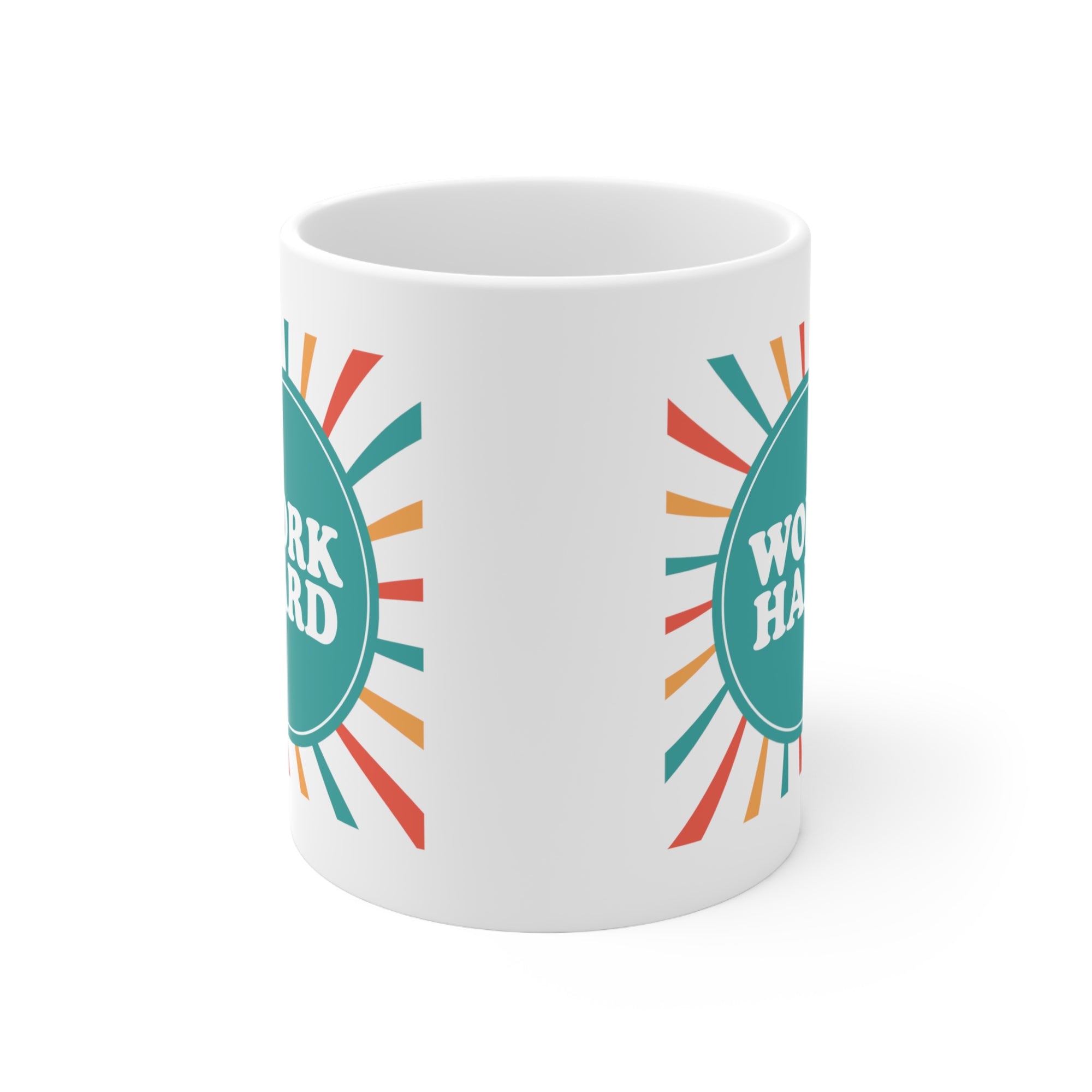 Work Hard Customized Ceramic Mug 11oz