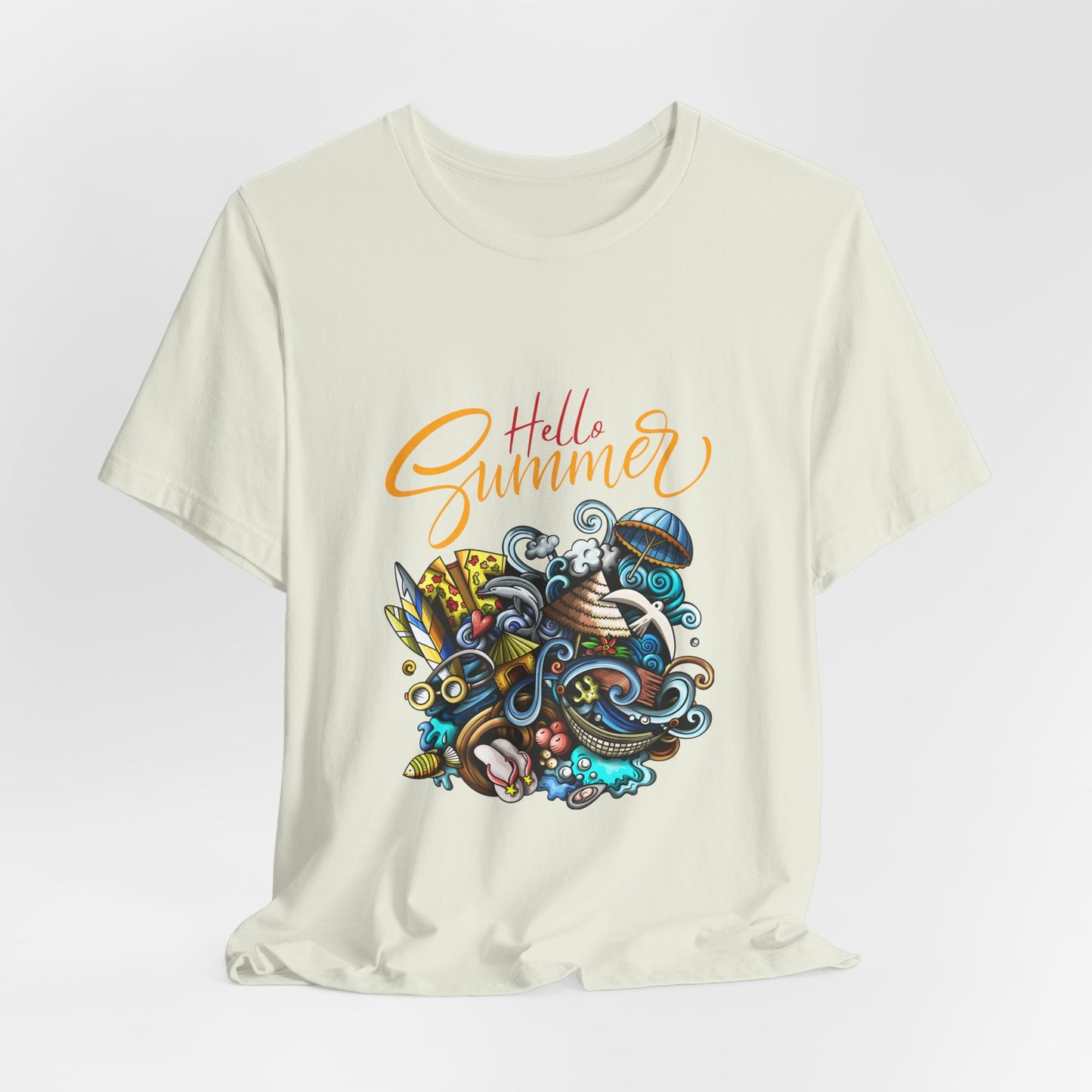 Hello Summer Customized Unisex Jersey Short Sleeve Tee
