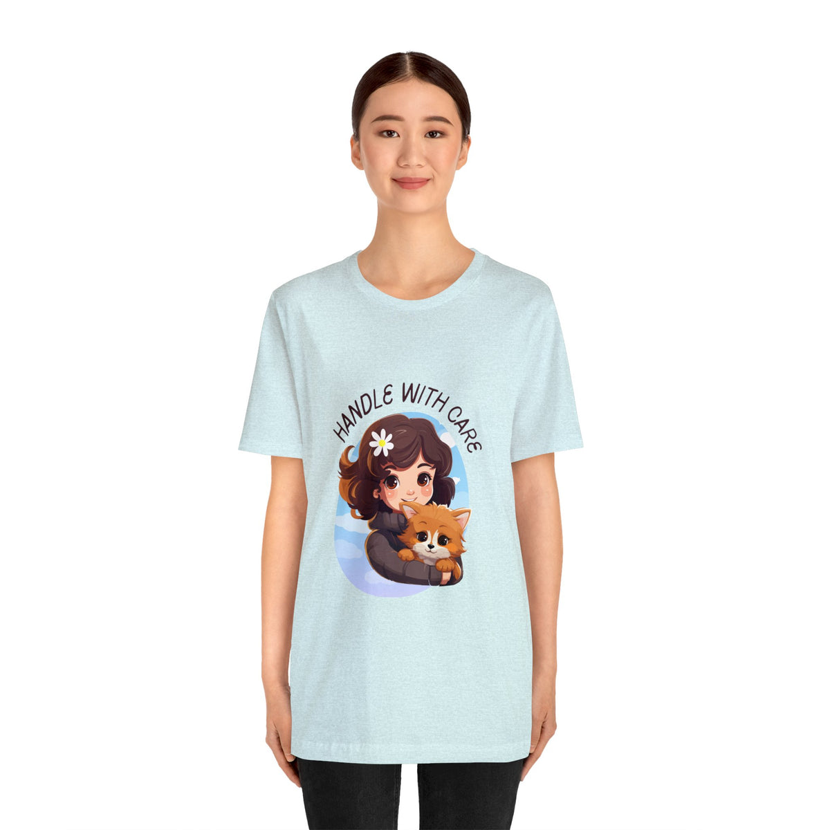 Handle With Care Customized Unisex Jersey Short Sleeve Tee