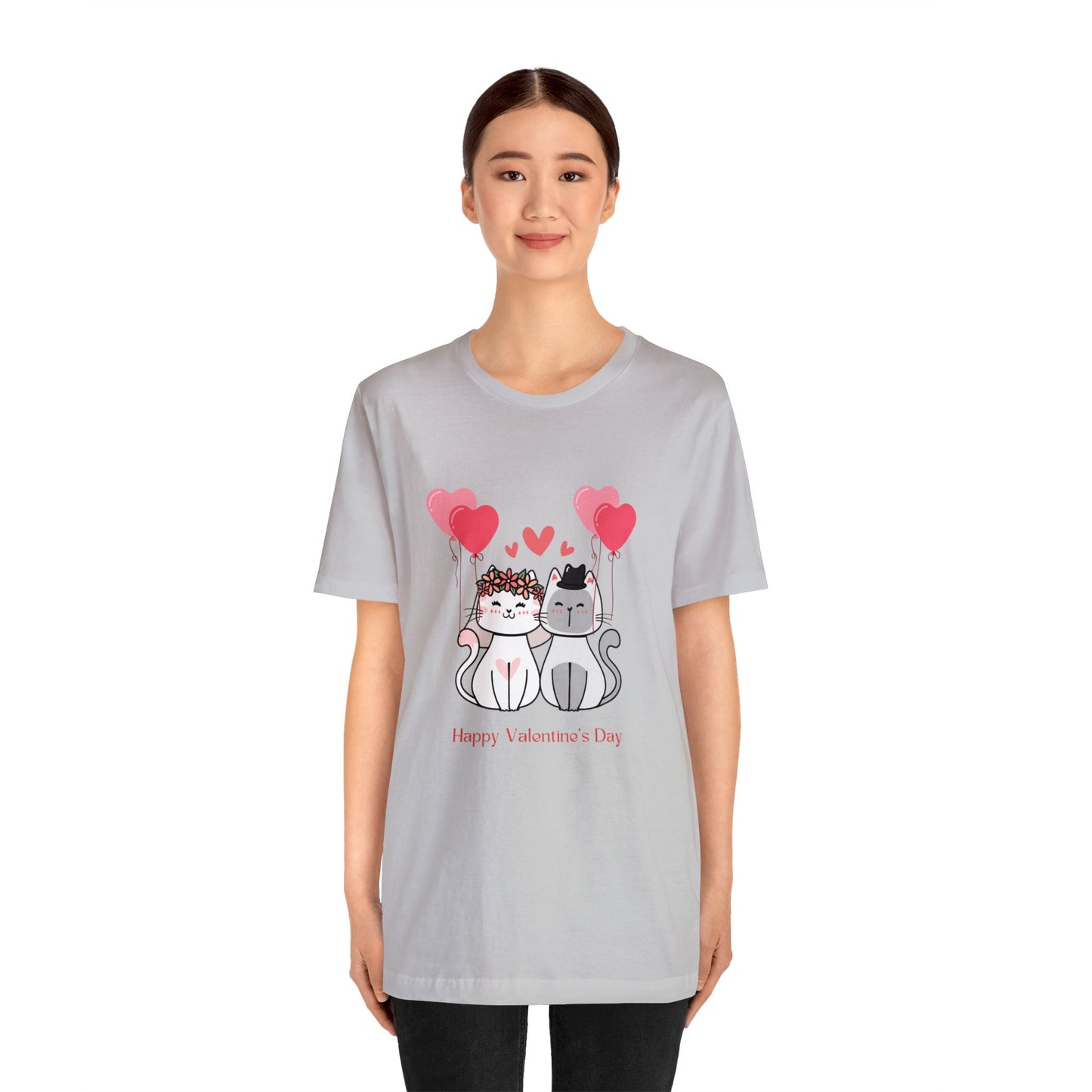 Happy Valentine's Day Customized Unisex Jersey Short Sleeve Tee