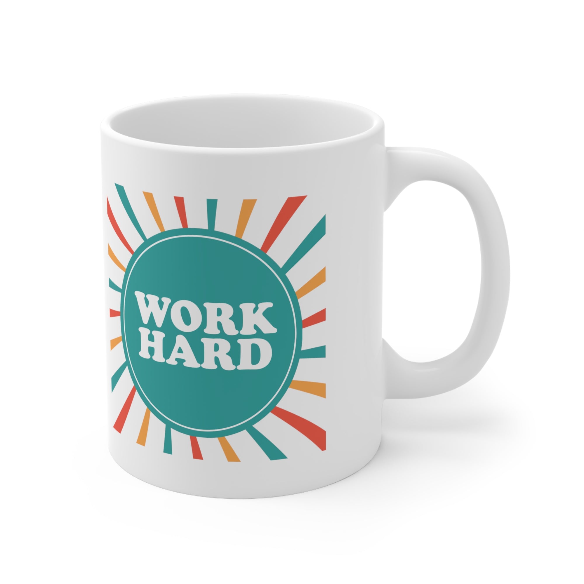 Work Hard Customized Ceramic Mug 11oz