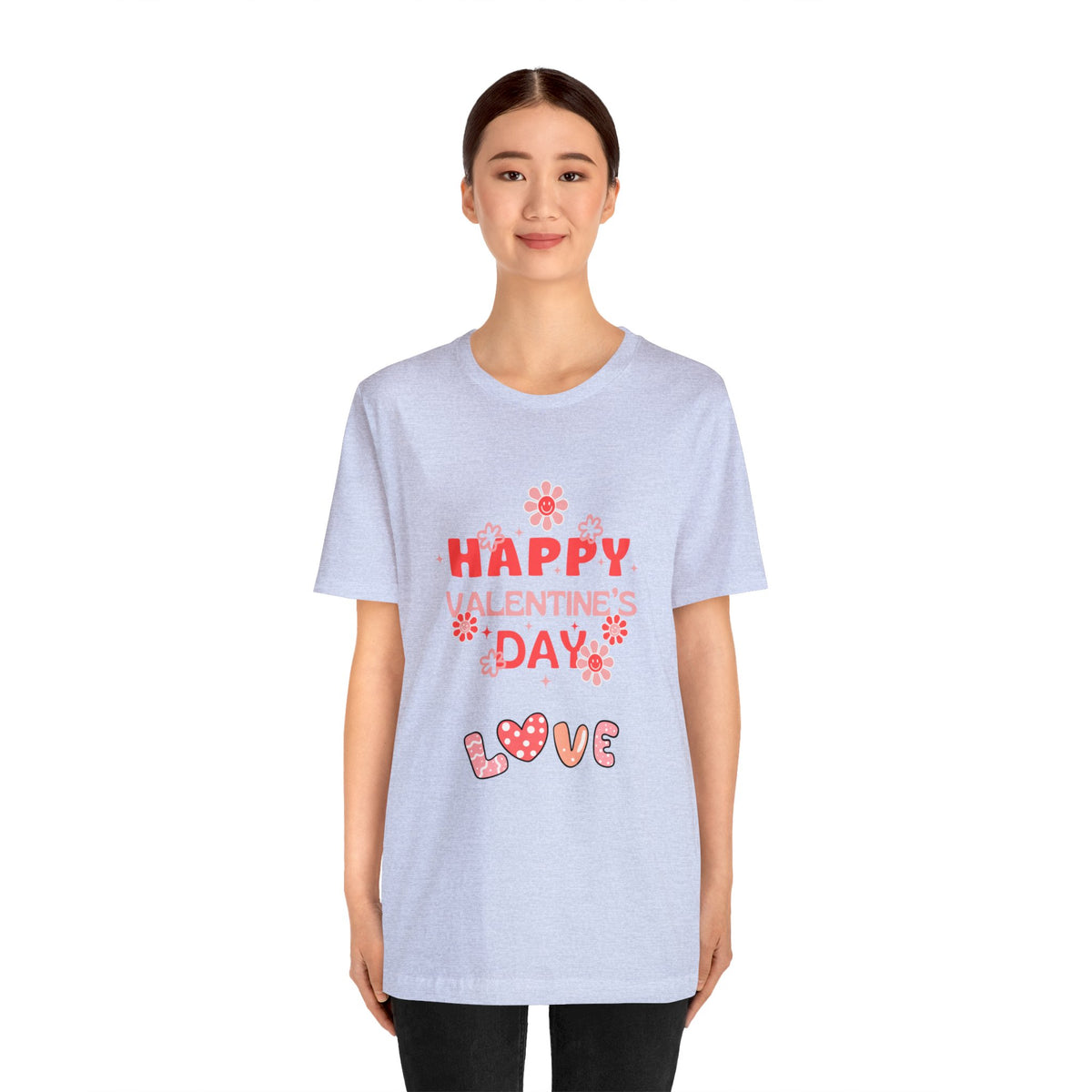 Happy Valentine Day Love Customized Unisex Jersey Short Sleeve Tee