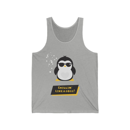 Chilling Like a Boss Customized Unisex Jersey Tank