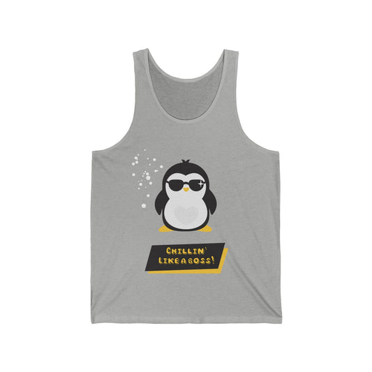 Chilling Like a Boss Customized Unisex Jersey Tank