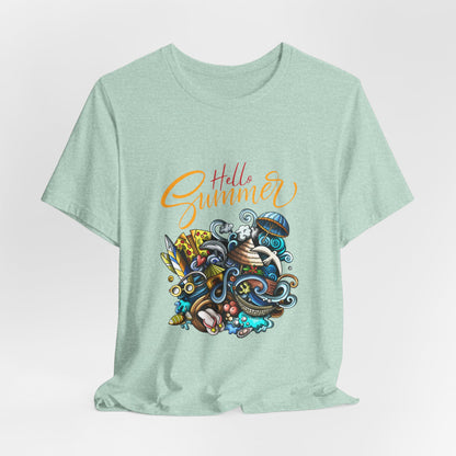 Hello Summer Customized Unisex Jersey Short Sleeve Tee