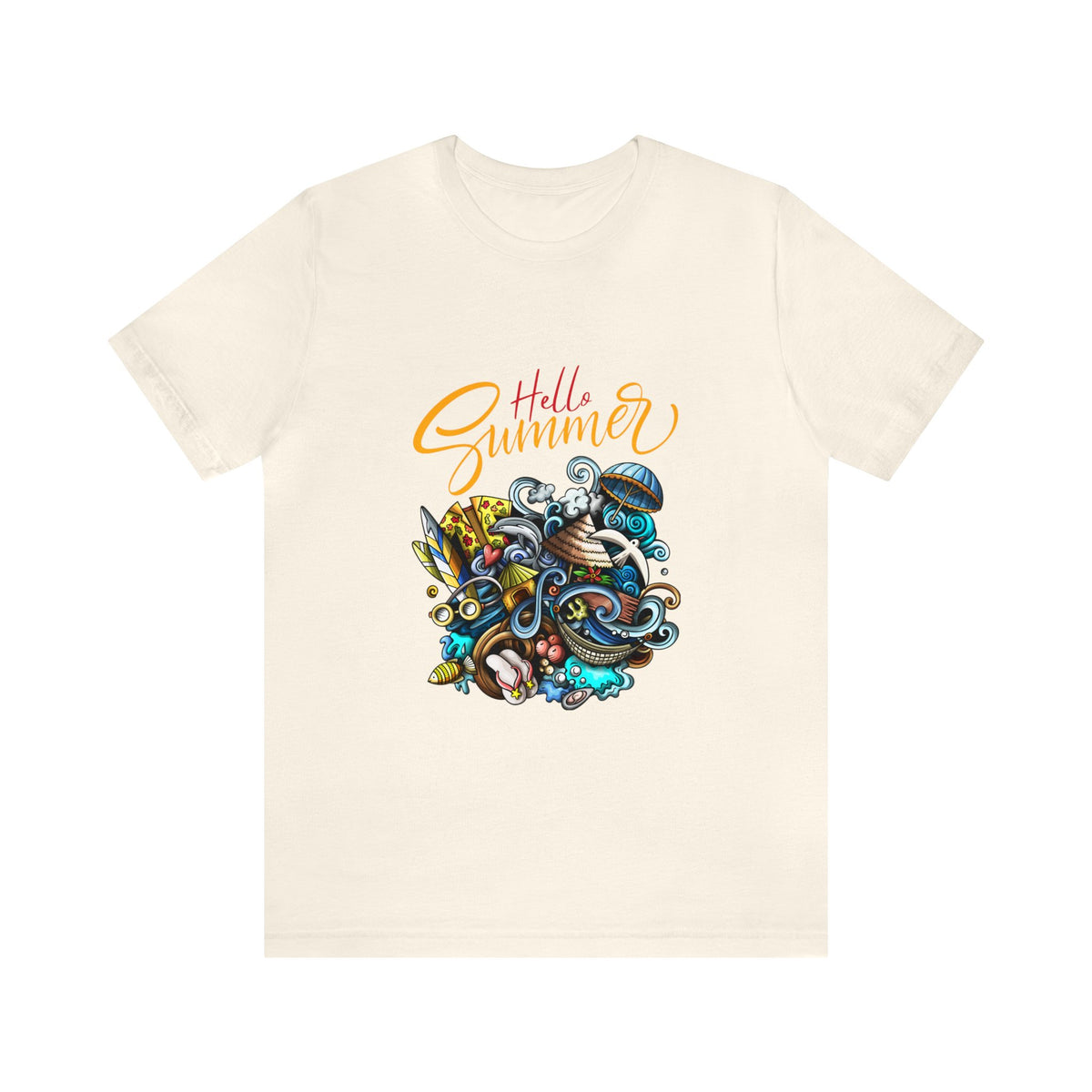 Hello Summer Customized Unisex Jersey Short Sleeve Tee