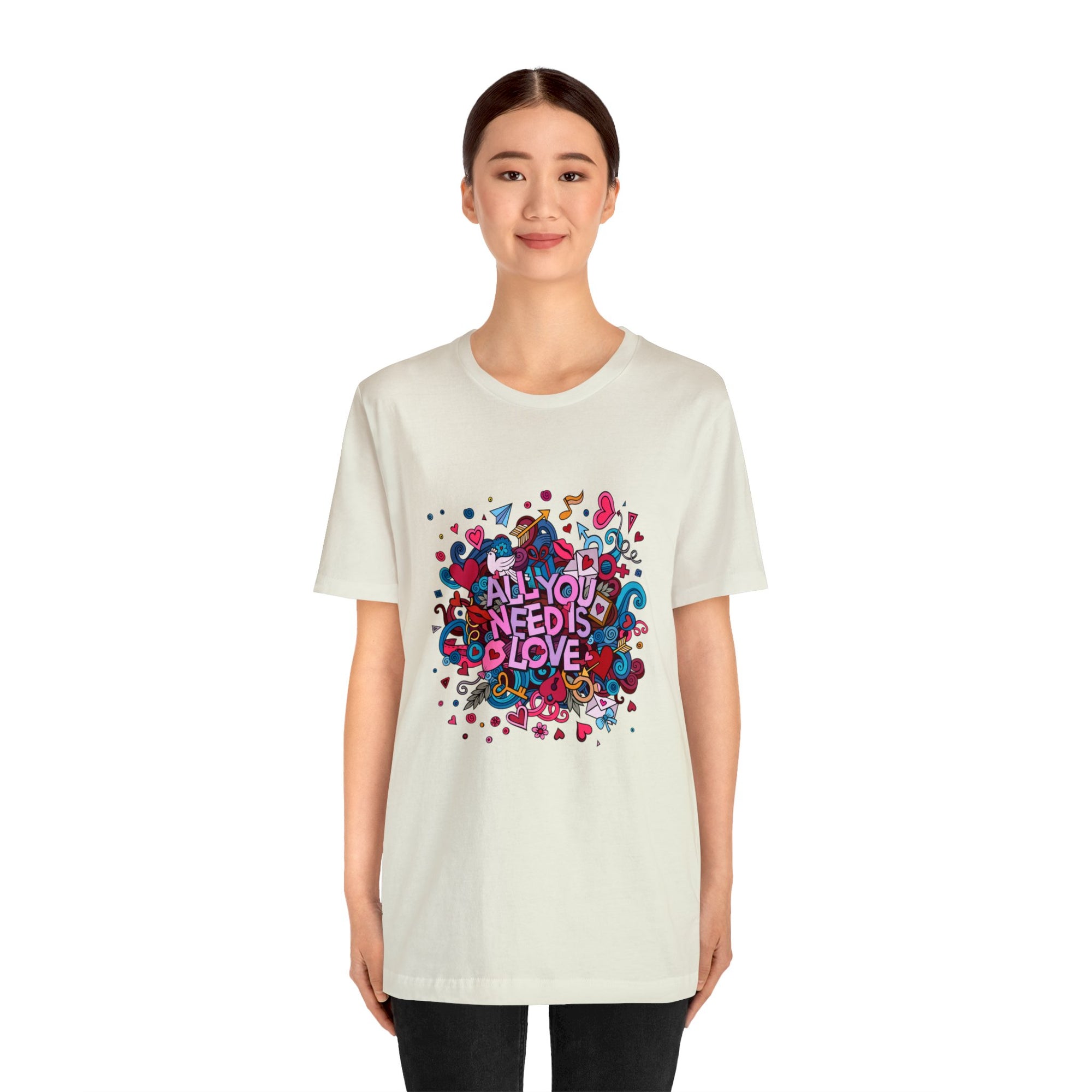 All You Need is Love Customized Unisex Jersey Short Sleeve Tee