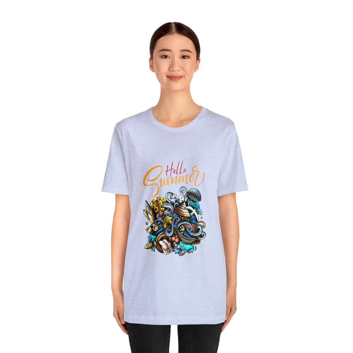 Hello Summer Customized Unisex Jersey Short Sleeve Tee