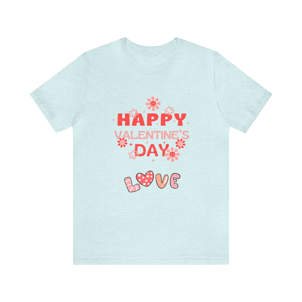 Happy Valentine Day Love Customized Unisex Jersey Short Sleeve Tee