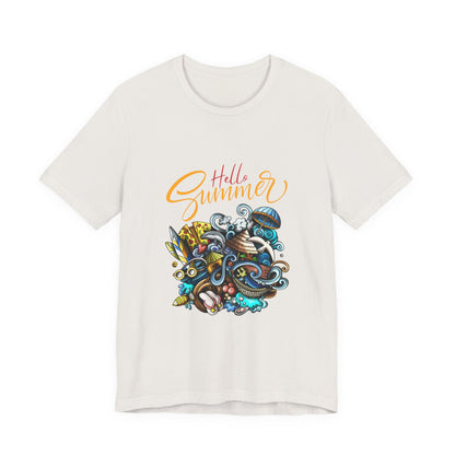 Hello Summer Customized Unisex Jersey Short Sleeve Tee