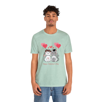 Happy Valentine's Day Customized Unisex Jersey Short Sleeve Tee