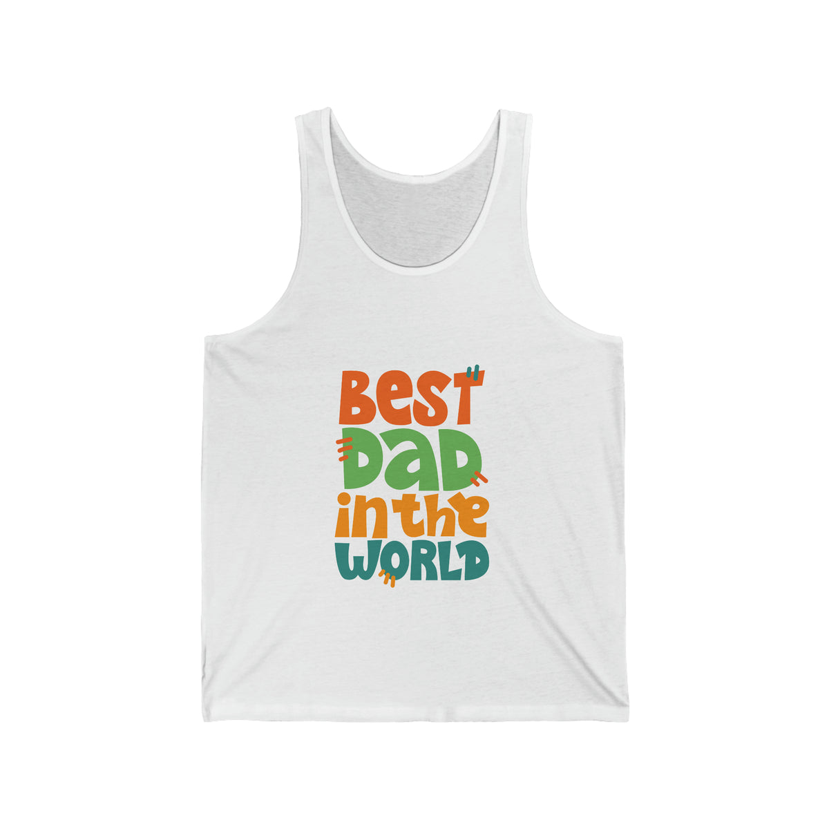Best Dad in The World Customized Unisex Jersey Tank