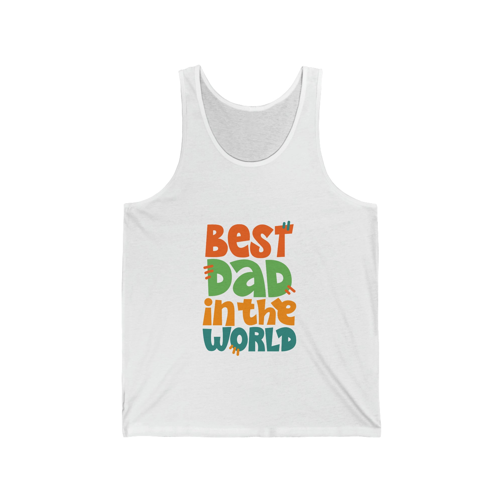 Best Dad in The World Customized Unisex Jersey Tank