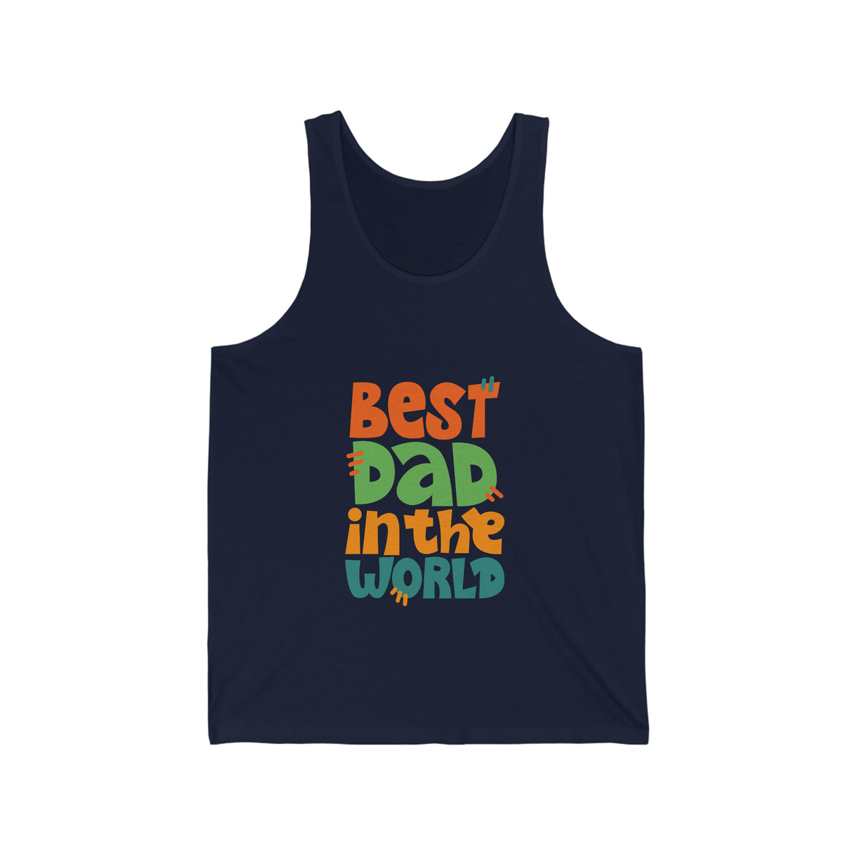 Best Dad in The World Customized Unisex Jersey Tank