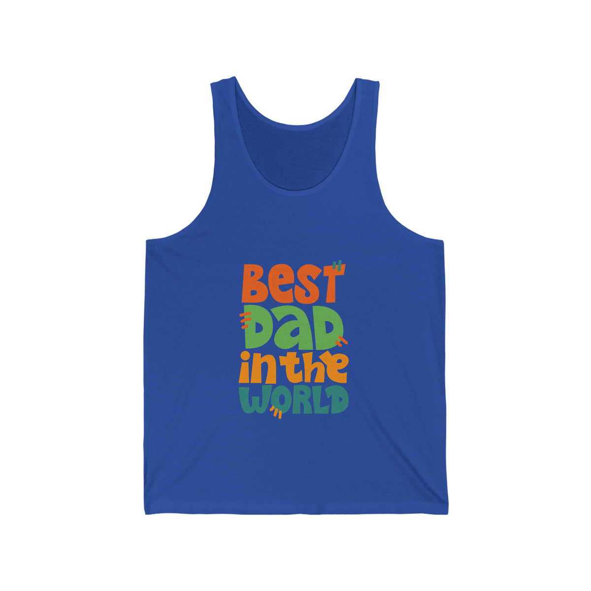 Best Dad in The World Customized Unisex Jersey Tank