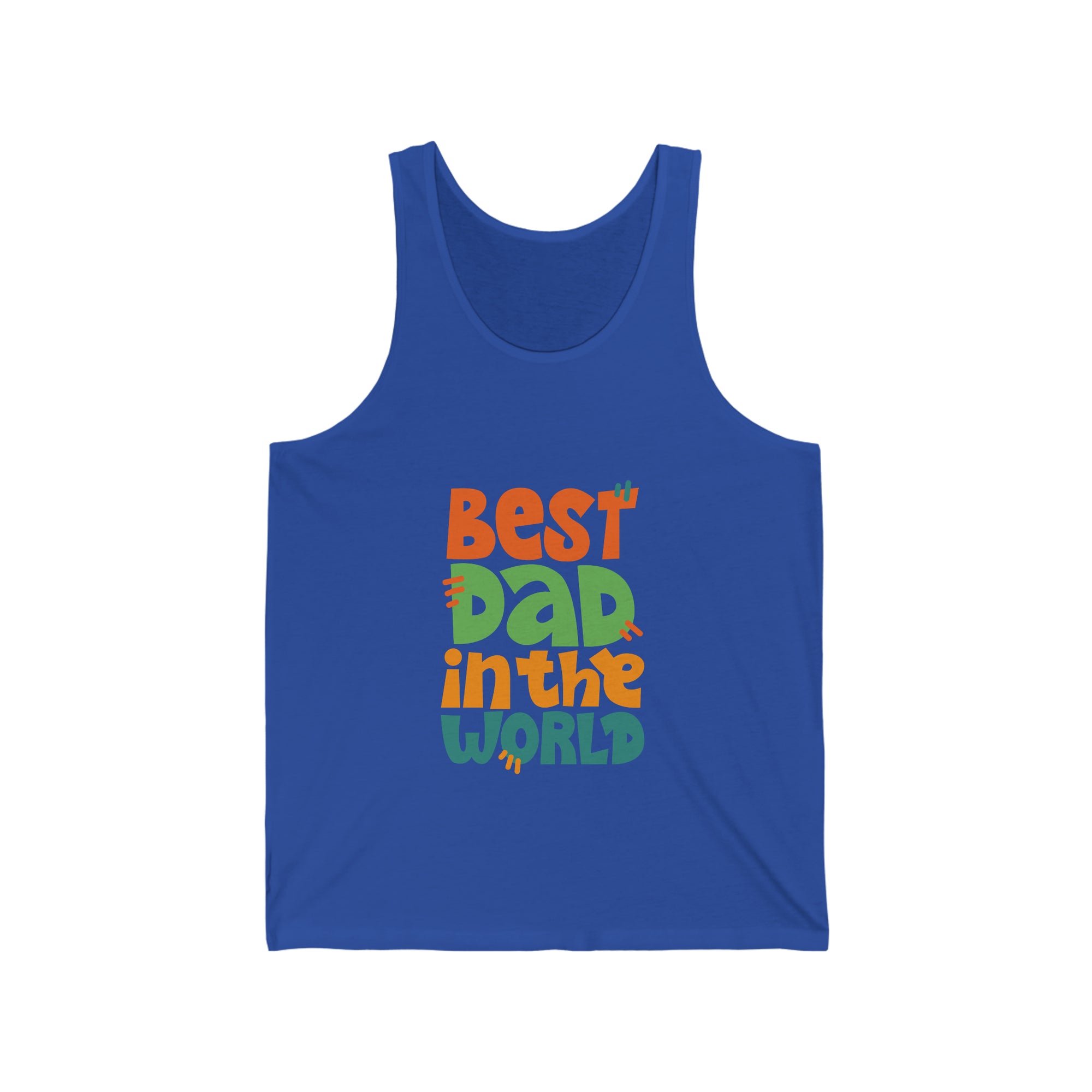 Best Dad in The World Customized Unisex Jersey Tank